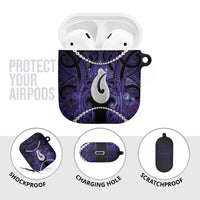 Maori Matariki Hei Matau Waiporoporo AirPods Case Maori Kowhaiwhai Pattern Galaxy LT01 - Polynesian Pride