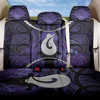 Maori Matariki Hei Matau Waiporoporo Back Car Seat Cover Maori Kowhaiwhai Pattern Galaxy LT01 One Size Purple - Polynesian Pride