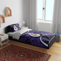 Maori Matariki Hei Matau Waiporoporo Bedding Set Maori Kowhaiwhai Pattern Galaxy LT01 - Polynesian Pride
