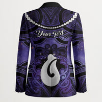 Personalised Maori Matariki Hei Matau Waiporoporo Blazer Maori Kowhaiwhai Pattern Galaxy LT01 - Polynesian Pride