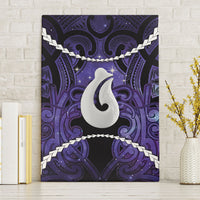 Maori Matariki Hei Matau Waiporoporo Canvas Wall Art Maori Kowhaiwhai Pattern Galaxy LT01 Without Frame Purple - Polynesian Pride