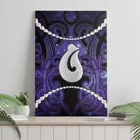 Maori Matariki Hei Matau Waiporoporo Canvas Wall Art Maori Kowhaiwhai Pattern Galaxy LT01 - Polynesian Pride