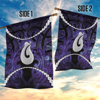 Maori Matariki Hei Matau Waiporoporo Garden Flag Maori Kowhaiwhai Pattern Galaxy LT01 - Polynesian Pride