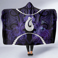 Maori Matariki Hei Matau Waiporoporo Hooded Blanket Maori Kowhaiwhai Pattern Galaxy LT01 One Size Purple - Polynesian Pride