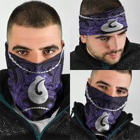 Maori Matariki Hei Matau Waiporoporo Neck Gaiter Maori Kowhaiwhai Pattern Galaxy LT01 - Polynesian Pride
