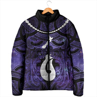 Personalised Maori Matariki Hei Matau Waiporoporo Padded Jacket Maori Kowhaiwhai Pattern Galaxy LT01 - Polynesian Pride