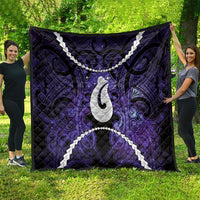 Maori Matariki Hei Matau Waiporoporo Quilt Maori Kowhaiwhai Pattern Galaxy LT01 - Polynesian Pride