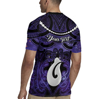 Personalised Maori Matariki Hei Matau Waiporoporo Rugby Jersey Maori Kowhaiwhai Pattern Galaxy LT01 - Polynesian Pride