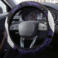 Maori Matariki Hei Matau Waiporoporo Steering Wheel Cover Maori Kowhaiwhai Pattern Galaxy LT01 - Polynesian Pride