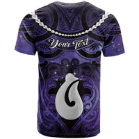 Personalised Maori Matariki Hei Matau Waiporoporo T Shirt Maori Kowhaiwhai Pattern Galaxy LT01 - Polynesian Pride