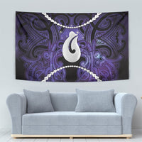 Maori Matariki Hei Matau Waiporoporo Tapestry Maori Kowhaiwhai Pattern Galaxy LT01 - Polynesian Pride
