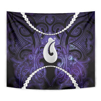 Maori Matariki Hei Matau Waiporoporo Tapestry Maori Kowhaiwhai Pattern Galaxy LT01 - Polynesian Pride