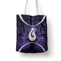 Maori Matariki Hei Matau Waiporoporo Tote Bag Maori Kowhaiwhai Pattern Galaxy LT01 - Polynesian Pride