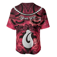 Personalised Maori Matariki Hei Matau Whero Baseball Jersey Maori Kowhaiwhai Pattern Galaxy LT01 - Polynesian Pride