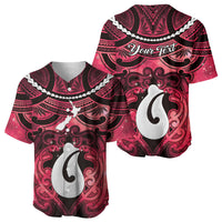 Personalised Maori Matariki Hei Matau Whero Baseball Jersey Maori Kowhaiwhai Pattern Galaxy LT01 - Polynesian Pride