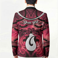 Personalised Maori Matariki Hei Matau Whero Blazer Maori Kowhaiwhai Pattern Galaxy LT01 - Polynesian Pride