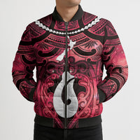 Personalised Maori Matariki Hei Matau Whero Bomber Puffer Jacket Maori Kowhaiwhai Pattern Galaxy LT01 - Polynesian Pride