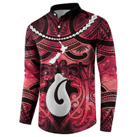 Personalised Maori Matariki Hei Matau Whero Button Sweatshirt Maori Kowhaiwhai Pattern Galaxy LT01 - Polynesian Pride