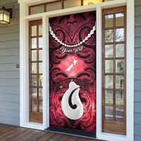Personalised Maori Matariki Hei Matau Whero Door Cover Maori Kowhaiwhai Pattern Galaxy LT01 - Polynesian Pride
