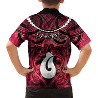 Personalised Maori Matariki Hei Matau Whero Family Matching Long Sleeve Bodycon Dress and Hawaiian Shirt Maori Kowhaiwhai Pattern Galaxy