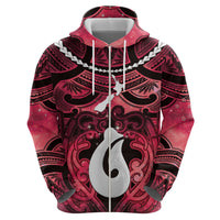 Personalised Maori Matariki Hei Matau Whero Hoodie Maori Kowhaiwhai Pattern Galaxy LT01 - Polynesian Pride