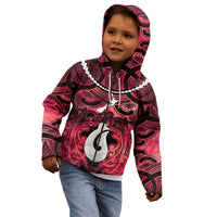 Personalised Maori Matariki Hei Matau Whero Kid Hoodie Maori Kowhaiwhai Pattern Galaxy LT01 - Polynesian Pride