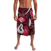 Personalised Maori Matariki Hei Matau Whero Lavalava Maori Kowhaiwhai Pattern Galaxy LT01 Red - Polynesian Pride