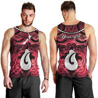 Personalised Maori Matariki Hei Matau Whero Men Tank Top Maori Kowhaiwhai Pattern Galaxy LT01 - Polynesian Pride