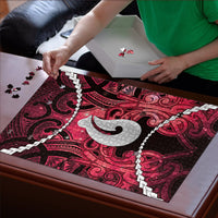 Maori Matariki Hei Matau Whero Puzzle Maori Kowhaiwhai Pattern Galaxy LT01 - Polynesian Pride