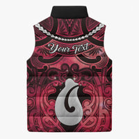 Personalised Maori Matariki Hei Matau Whero Sleeveless Puffer Jacket Maori Kowhaiwhai Pattern Galaxy LT01 - Polynesian Pride