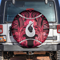 Maori Matariki Hei Matau Whero Spare Tire Cover Maori Kowhaiwhai Pattern Galaxy LT01 Red - Polynesian Pride