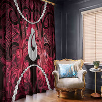 Maori Matariki Hei Matau Whero Window Curtain Maori Kowhaiwhai Pattern Galaxy LT01 - Polynesian Pride