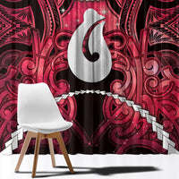 Maori Matariki Hei Matau Whero Window Curtain Maori Kowhaiwhai Pattern Galaxy LT01 - Polynesian Pride