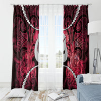 Maori Matariki Hei Matau Whero Window Curtain Maori Kowhaiwhai Pattern Galaxy LT01 - Polynesian Pride