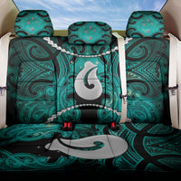 Maori Matariki Hei Matau Turquoise Back Car Seat Cover Maori Kowhaiwhai Pattern Galaxy LT01 One Size Turquoise - Polynesian Pride
