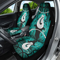 Maori Matariki Hei Matau Turquoise Car Seat Cover Maori Kowhaiwhai Pattern Galaxy LT01 - Polynesian Pride