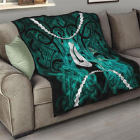 Maori Matariki Hei Matau Turquoise Quilt Maori Kowhaiwhai Pattern Galaxy LT01 - Polynesian Pride