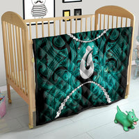 Maori Matariki Hei Matau Turquoise Quilt Maori Kowhaiwhai Pattern Galaxy LT01 - Polynesian Pride