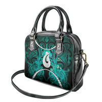 Maori Matariki Hei Matau Turquoise Shoulder Handbag Maori Kowhaiwhai Pattern Galaxy LT01 - Polynesian Pride