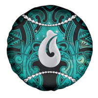 Maori Matariki Hei Matau Turquoise Spare Tire Cover Maori Kowhaiwhai Pattern Galaxy LT01 - Polynesian Pride