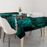 Maori Matariki Hei Matau Turquoise Tablecloth Maori Kowhaiwhai Pattern Galaxy LT01 - Polynesian Pride