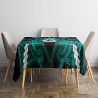 Maori Matariki Hei Matau Turquoise Tablecloth Maori Kowhaiwhai Pattern Galaxy LT01 - Polynesian Pride