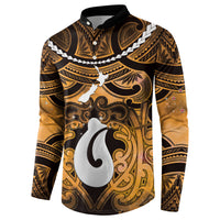 Personalised Maori Matariki Hei Matau Kowhai Button Sweatshirt Maori Kowhaiwhai Pattern Galaxy LT01 - Polynesian Pride