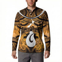 Personalised Maori Matariki Hei Matau Kowhai Button Sweatshirt Maori Kowhaiwhai Pattern Galaxy LT01 - Polynesian Pride
