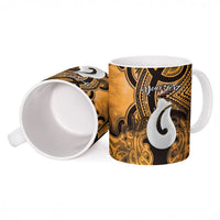 Personalised Maori Matariki Hei Matau Kowhai Ceramic Mug Maori Kowhaiwhai Pattern Galaxy LT01 - Polynesian Pride