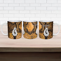 Personalised Maori Matariki Hei Matau Kowhai Ceramic Mug Maori Kowhaiwhai Pattern Galaxy LT01 - Polynesian Pride