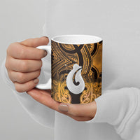 Personalised Maori Matariki Hei Matau Kowhai Ceramic Mug Maori Kowhaiwhai Pattern Galaxy LT01 - Polynesian Pride