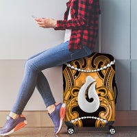 Maori Matariki Hei Matau Kowhai Luggage Cover Maori Kowhaiwhai Pattern Galaxy LT01 - Polynesian Pride