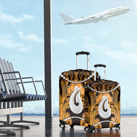 Maori Matariki Hei Matau Kowhai Luggage Cover Maori Kowhaiwhai Pattern Galaxy LT01 - Polynesian Pride