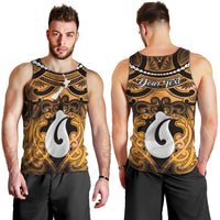 Personalised Maori Matariki Hei Matau Kowhai Men Tank Top Maori Kowhaiwhai Pattern Galaxy LT01 - Polynesian Pride
